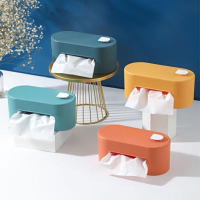 China New Modern Design Desktop Table Kitchen Toilet Paper Organizer Creative Tissue Box Holder for sale