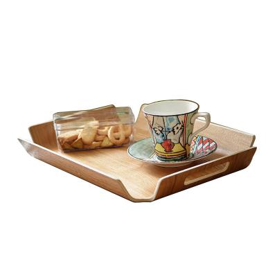 China Wholesale Bakery Tray Natural Restaurant Serving Tray Bent Coffee Tea Tray Wooden Tray for sale