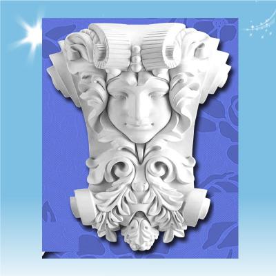 China Modern PU Interior Decorative Cornice Home Decorative Molding Molding Braces PU Building Material Braces European Style for sale