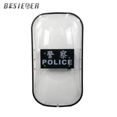 China Polycarbonate Plastic Transparent Riot Shield Security System Anti Riot Plastic Shield / Military Anti Riot Shield for sale