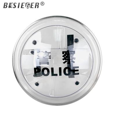 China Handheld Metal Edged Police Riot Shield PC Polycarbonate Reinforced Joule 147j High Performance Military Riot Shield for sale