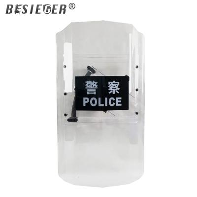 China Czech Transparent Customizable PC Polycarbonate Police Riot Shield Polycarbonate Riot Shield Customizable Content Shield 570*1000*3mm for sale