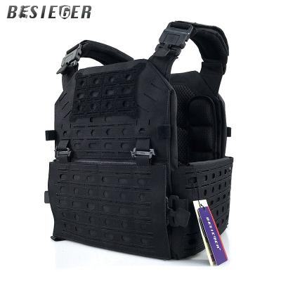 China Can be equipped with tactical equipment military and police tactical vest with invisible helmet cover, military vest laser cut MOLLE system quick disassembly for sale