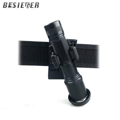 China 360 degree rotation, rotatable and adjustable, open tactical flashlight side swap open leather case, suitable for police flashlight for sale