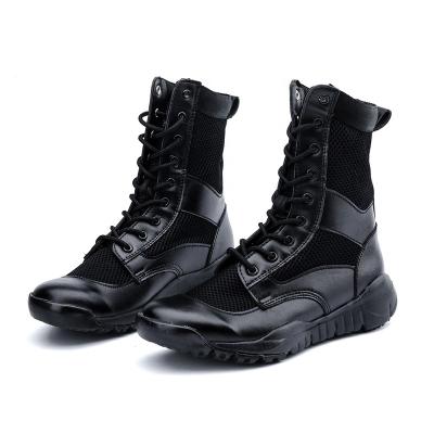 China High Quality Breathable Mesh + Super Fiber Leather Ultra Light Outdoor Tactical Training Military Boots, Special Forces and Police Summer Breathable Combat Boots for sale