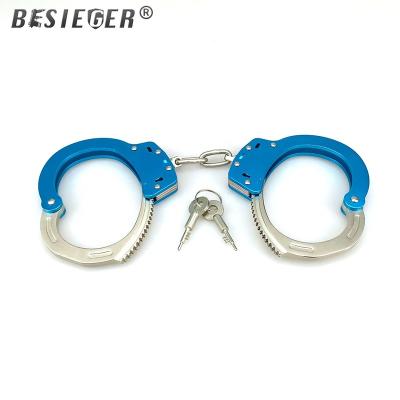 China Handcuffs: 6061-T6 wide range OEM aluminum alloy steel handcuffs, military and police handcuffs, double lock, police handcuffs lock for sale