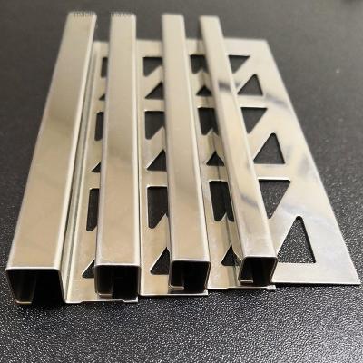 China High Quality Metal Chrome Mirror Square Form Stainless Steel Corner For Ceramic for sale