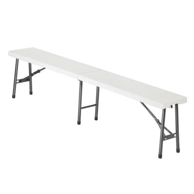 China White Modern Party Outdoor Plastic Folding Bench 6ft New Design Lightweight Design For Events for sale