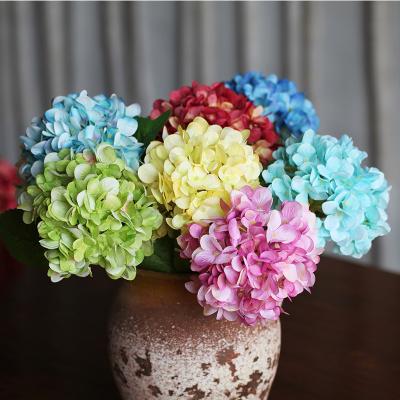 China D-HY006 Whole Sale Silk Bulk Flower Artificial Hydrangea For Wedding Home Decor for sale