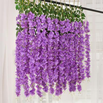 China Fashional New Design Hot Sale Indoor Stage Decoration Silk Wisteria Artificial Flowers for sale