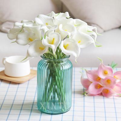 China PU CL003 Artificial Calla Lily Real Touch Latex Flower for Bride Wedding Home Decor for sale