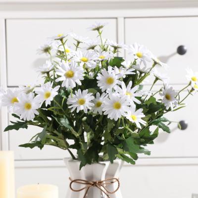 China Wholesale New D003YB Silk Type Cheap Baby Daisys Flower 9 Head Artificial Flower Bouquets Arrangement For Wedding for sale