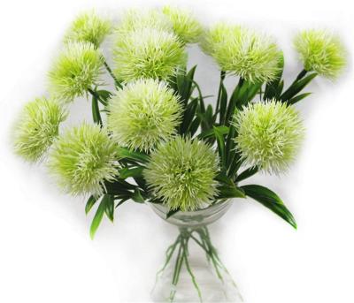 China D-D002 Plastic Artificial Dandelion Balls Chrysanthemum Ball Bouquet For Home Wedding Decor for sale