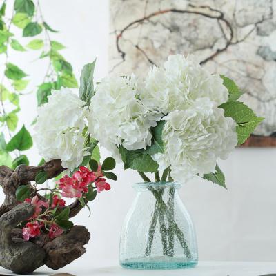 China Fashional Artificial Real Hydrangea Touch Flower Hydrangea For Wedding Arrangement for sale