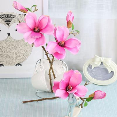 China MA002YB Mini Style Christmas Magnolia Flower High Quality Silk Short Artificial Branches New for sale