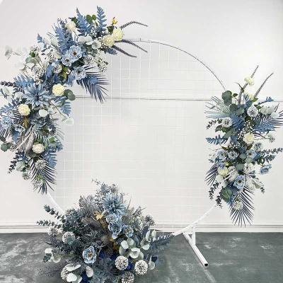 China Y-Q053 Eco-friendly Wedding Supplies Custom Wedding Props Background Wedding Arch Flowers Row Layout Backdrop for sale