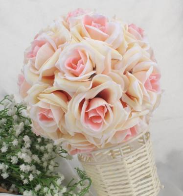 China Wholesale SILK RFB001 Rose Flower Ball For Wedding Centerpiece Decoration Backdrop Decoration for sale