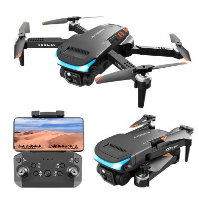 China K101 Max Obstacle Avoidance Optical Flow Positioning 4k Hd Dual Foldable Quadcopter Toys Drones Vs E88 E58 Camera Mini Drone for sale