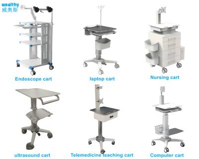 China MA-Hospital Contemporary Trolley Aluminum Alloy Trolley Computer Trolley Medical Endoscope Cart for sale