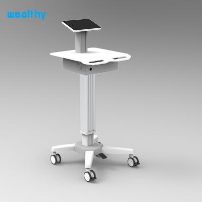 China MA-Medical Modern Trolley Mobile Patient Flatbed Trolley Tablet Table Lockable Casters with Gas Spring Lift for sale