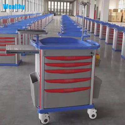 China Contemporary MA-Hospital Trolley Furniture Hospital Trolley Emergency ABS Medical Nursing Trolley for sale