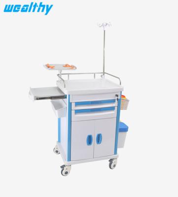 China MA-Hospital Contemporary Trolley ABS Medical Trolley Hospital Crash Trolley for sale