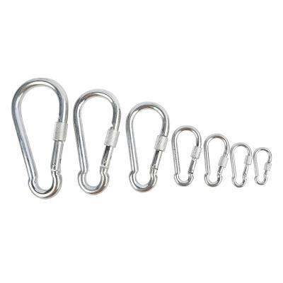 China High Quality Carabiner Heavy Industry Metal Snap Hook Spring Hook With Screw Lock for sale