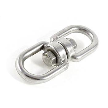 China Double Eye Stainless Steel Link Chain Nickel Plated Swivel Eye Steel Swivel Ring For Rigging for sale