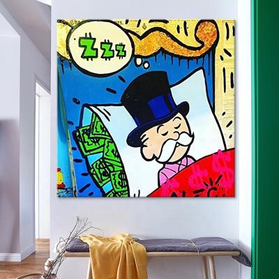 China Pop Art Painting Canvas Kids Modern Cartoon Design Custom Oil Painting Frameless Pop Art Painting For Kids Room for sale