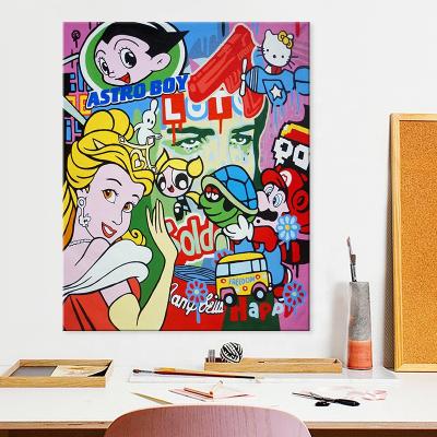 China Modern Modern Astro Boy Wall Art Picture Decoration Pop Art Oil Painting Fashion Art For Room Decoration for sale