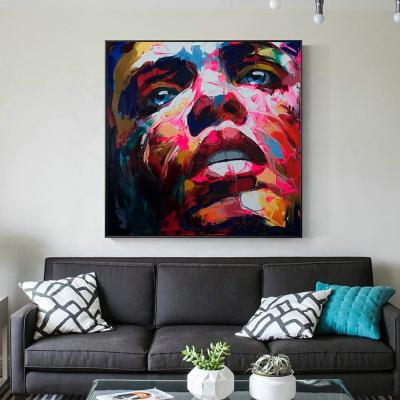 China Modern abstract palette knife painting portrait women face acrylic painting other paintings wall art picture cuadros graffiti art for sale