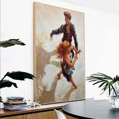 China Wholesale Modern Figurative Knife Dancer Men and Women Hand Painted Oil Painting On Canvas Wall Decor for sale