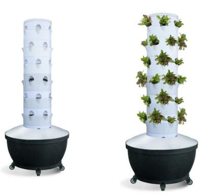 China Hydroponics System vegetable Vertical Grow Tower Strawberry Vertical Gardening Tower Pots for sale