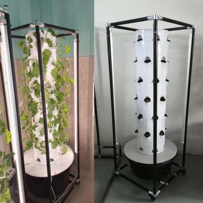 China Indoor Hydroponic toren systemen Home Verticale tuin toren met led licht Verticale toren Te koop