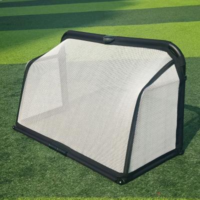 China Soccer Goal Fashional Black Frame And Strap Outdoor Foldable Soccer Goal for sale