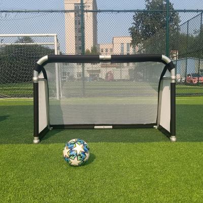 China Natural Black Aluminum Strap Foldable Soccer Goal Frame Soccer Goal for sale