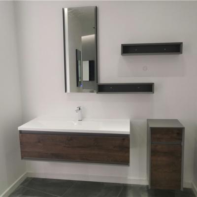 China 2021 Environmental Friendly Hot Selling MDF Artificial Stone Bathroom Cabinet And MFC Wash Basin for sale