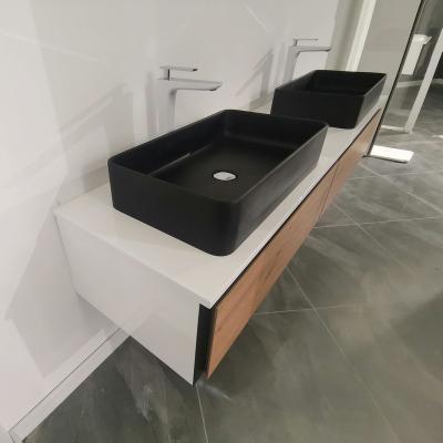 China 2021 Mordern High Quality New Design Luxury European Furniture Double Wash Sink Single Bathroom Vanities for sale