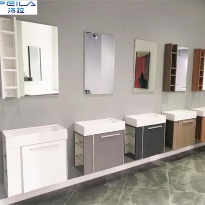 China Luxury European Elegant White Single Sink Soft Closing Doors Floating Vanity Cabinet European Style Bathroom Vanity For Small Bathrooms for sale