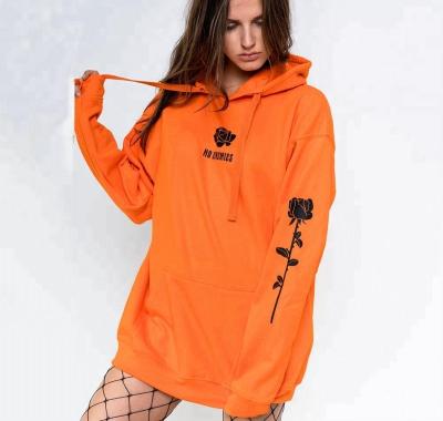 China Custom Oversized Heavy Anti-Shrink Women Aplet Hoodie Pullover Cotton Fleece Kangaroo Pocket Kangaroo Hooded Sweatshirt Hoodies For Ladies/Women for sale