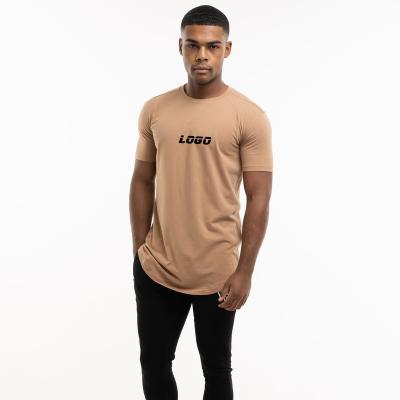 China Wholesale Men's Anti-Shrink New Arrival Scoo Curved Edge T-shirt Curved Edge Tee Exporter for sale