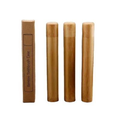 China Travel Disposable Disposable Toothbrush Eco-friendly Organic Bamboo Toothbrush With Tube Pack for sale