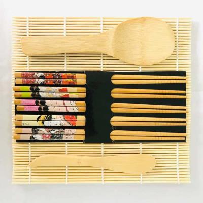 China Amazon Viable Hot Sale Sushi Mat Set Food Grade Sushi Kit Bamboo Sushi Tools for sale