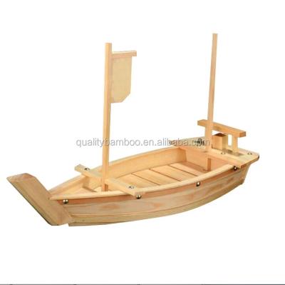 China Sustainable Wholesale Asian Style Durable Exquisite Bamboo Sushi Boat For Food for sale