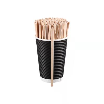 China Factory direct viable wholesale disposable natural birch wooden coffee stirrers with custom logo for sale