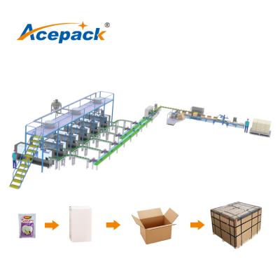 China Automatic Whole Flat Pouch Packing Machine Packaging Line Of Flat Pouch Bag à venda