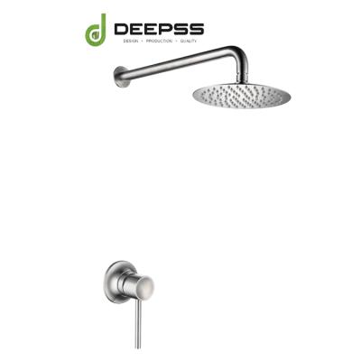 China Without Slide Bar Deepss Manufacturer Sanitary Ware Concealed Shower Valve Concealed Rain Shower Set for sale