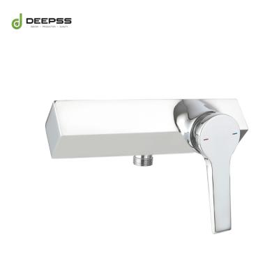 China Without Sliding Bar Deepss Minimalism Style Chrome Polished Outdoor Wall Mounted Bathroom Tub Shower Mixer Tap for sale