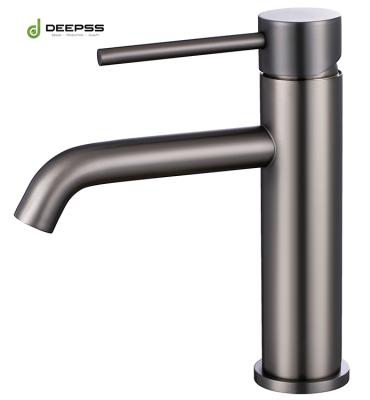 China Charming Gray Metered 304 Stainless Steel Basin Faucets Low Price Gun Faucet for sale