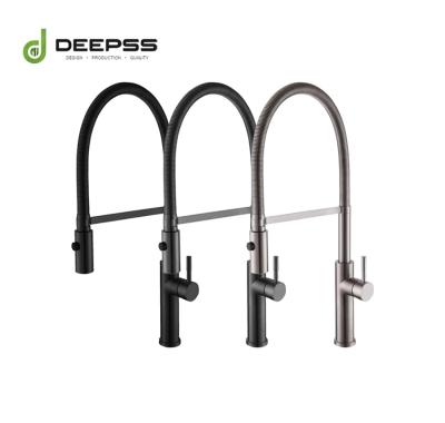 China Pull Out Spray Deepss Best Selling Multicolor Pull Out Spring Deck-Mounted Faucet For Kitchen for sale